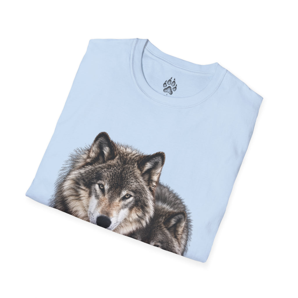 Wolf Pack T-Shirt — Realistic Double Wolf Graphic Tee