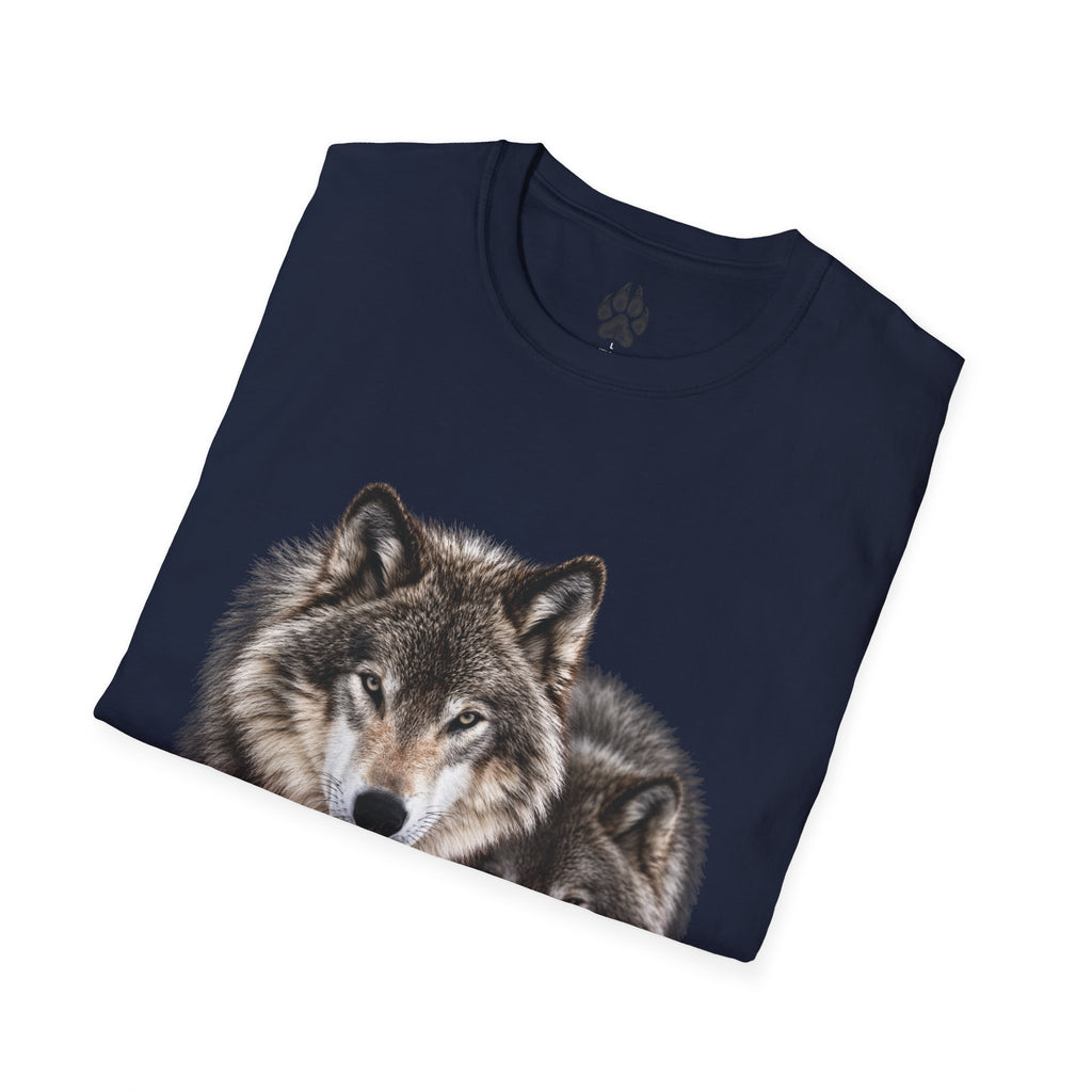 Wolf Pack T-Shirt — Realistic Double Wolf Graphic Tee