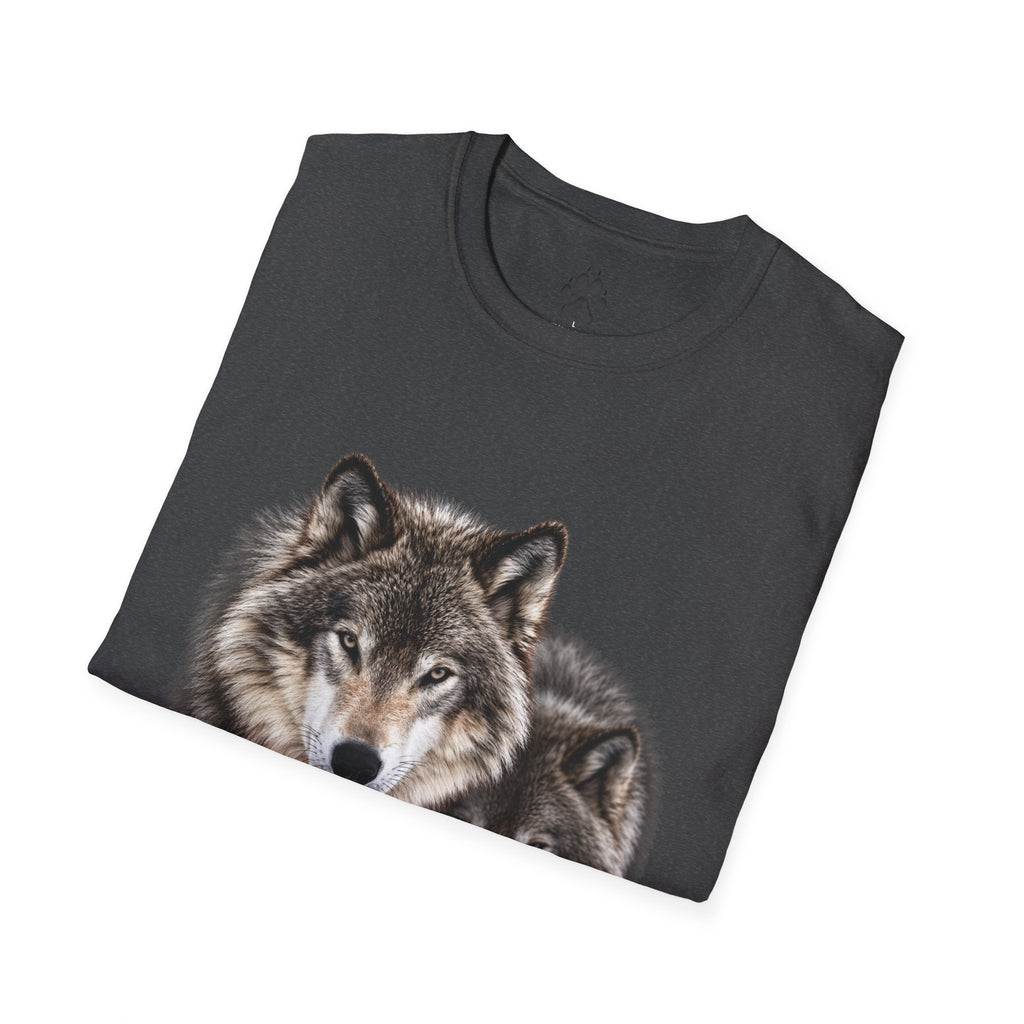 Wolf Pack T-Shirt — Realistic Double Wolf Graphic Tee