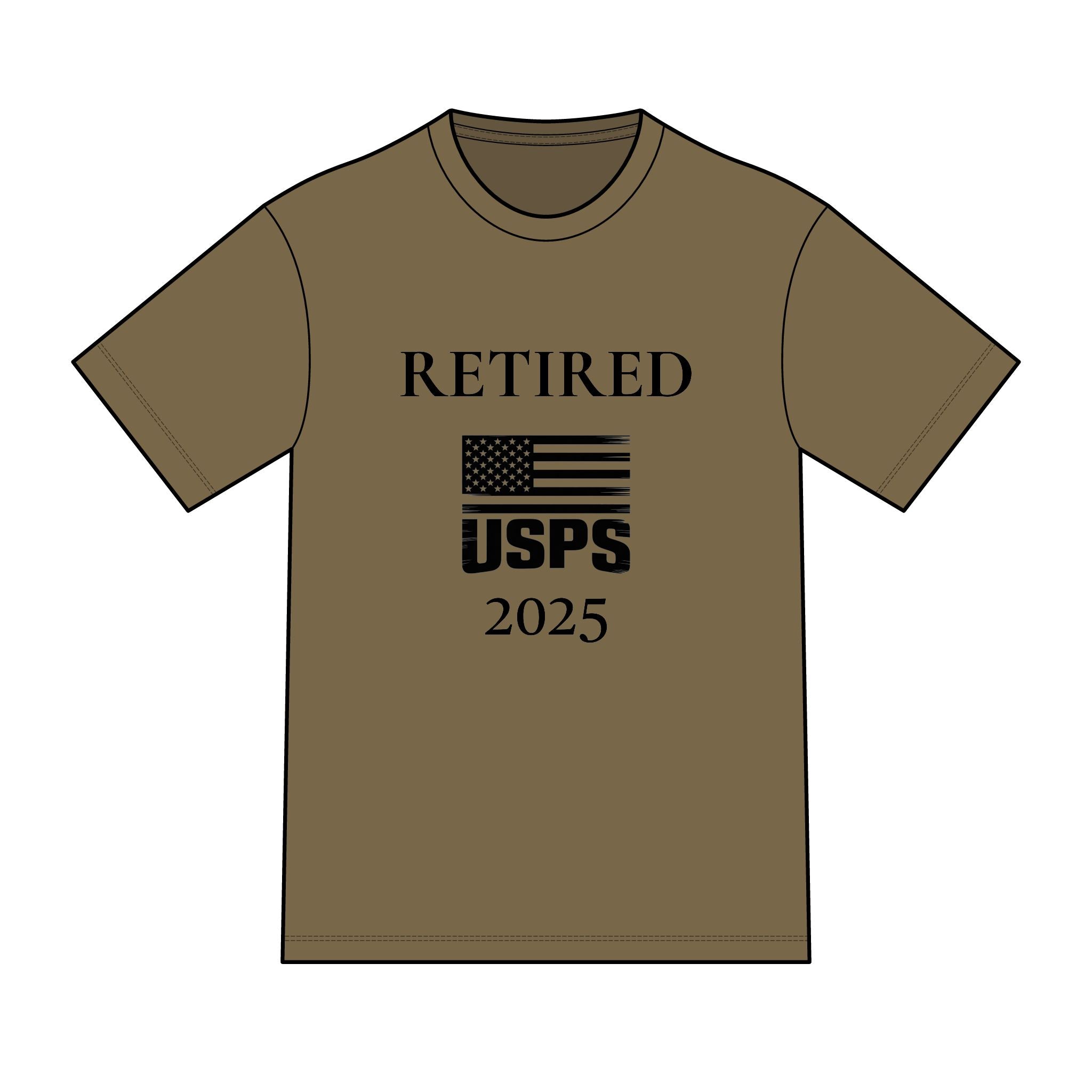 Retired Postal Worker T‑Shirt — Customizable Year District Perfect Tri Tee
