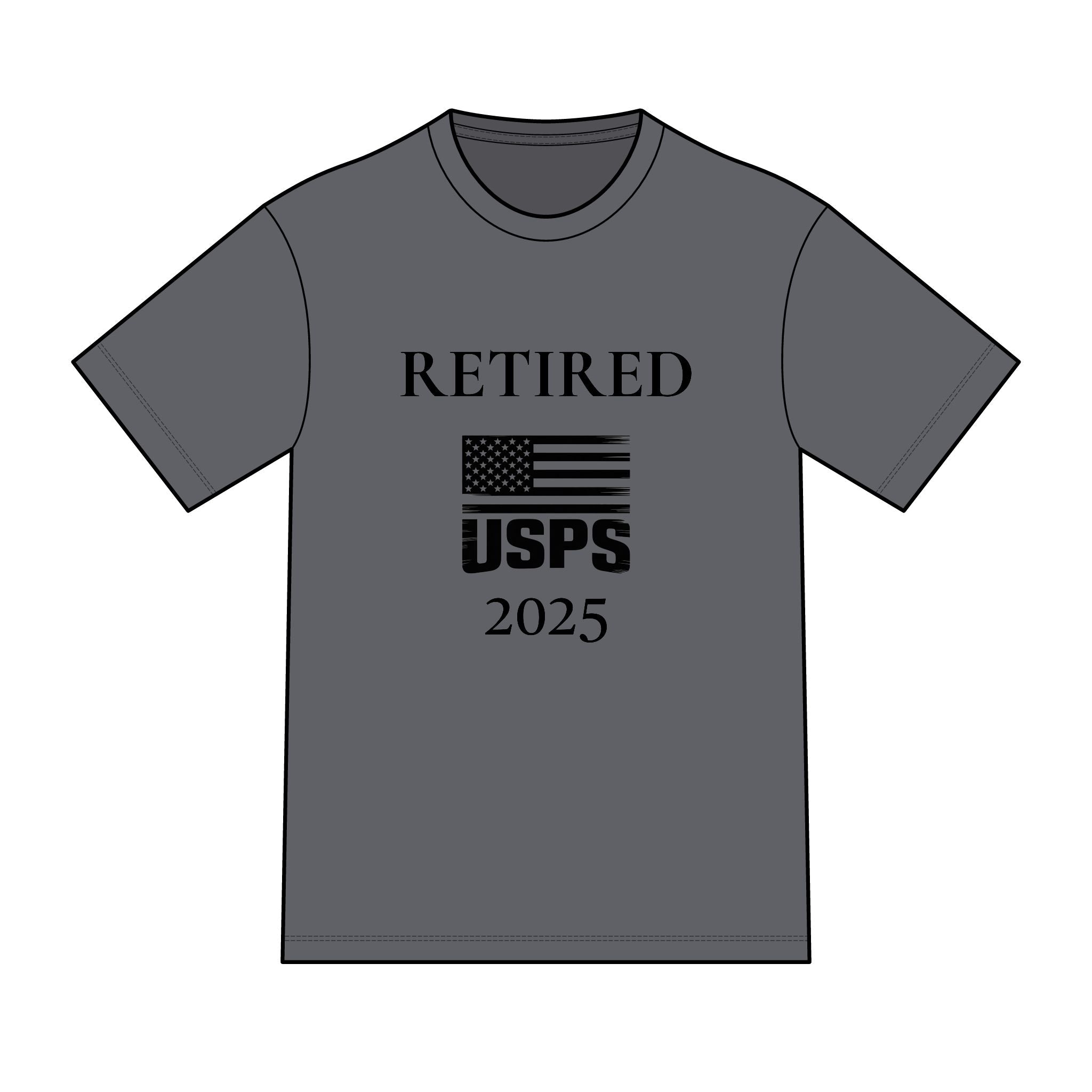 Retired Postal Worker T‑Shirt — Customizable Year District Perfect Tri Tee