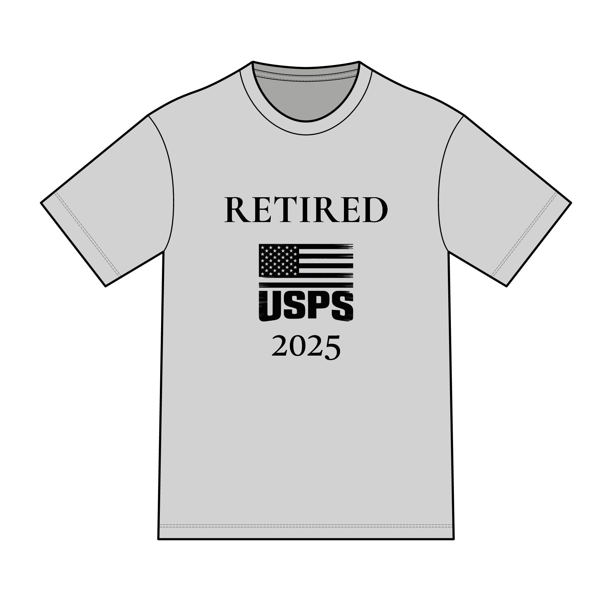 Retired Postal Worker T‑Shirt — Customizable Year District Perfect Tri Tee