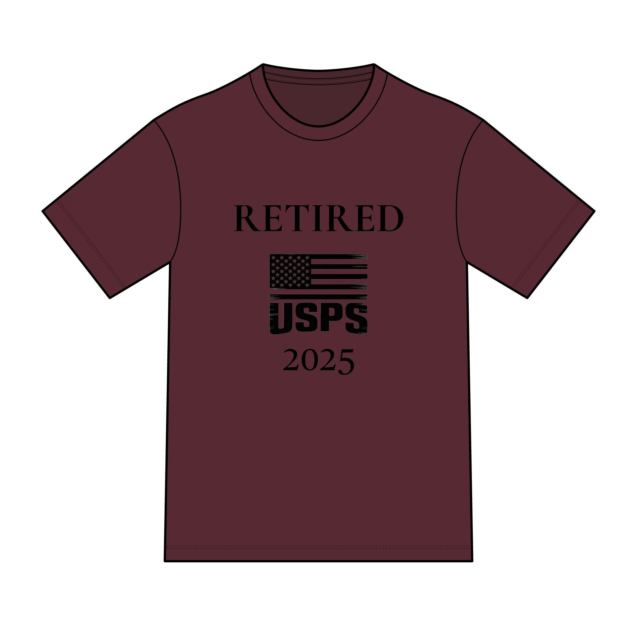 Retired Postal Worker T‑Shirt — Customizable Year District Perfect Tri Tee