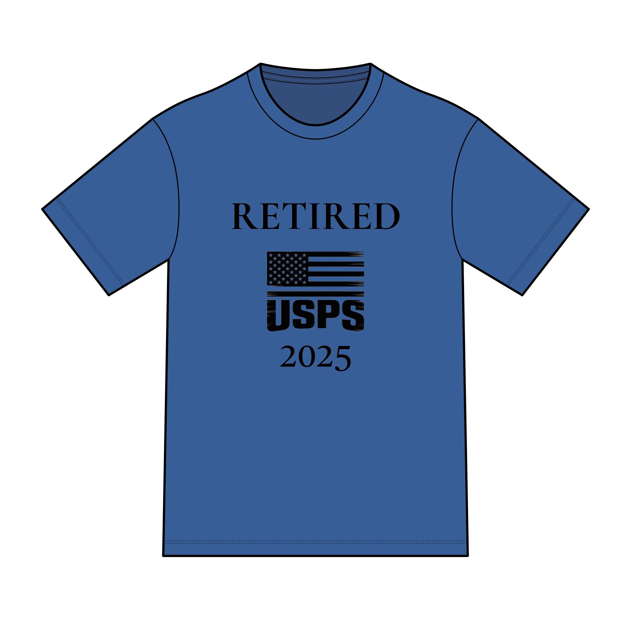 Retired Postal Worker T‑Shirt — Customizable Year District Perfect Tri Tee