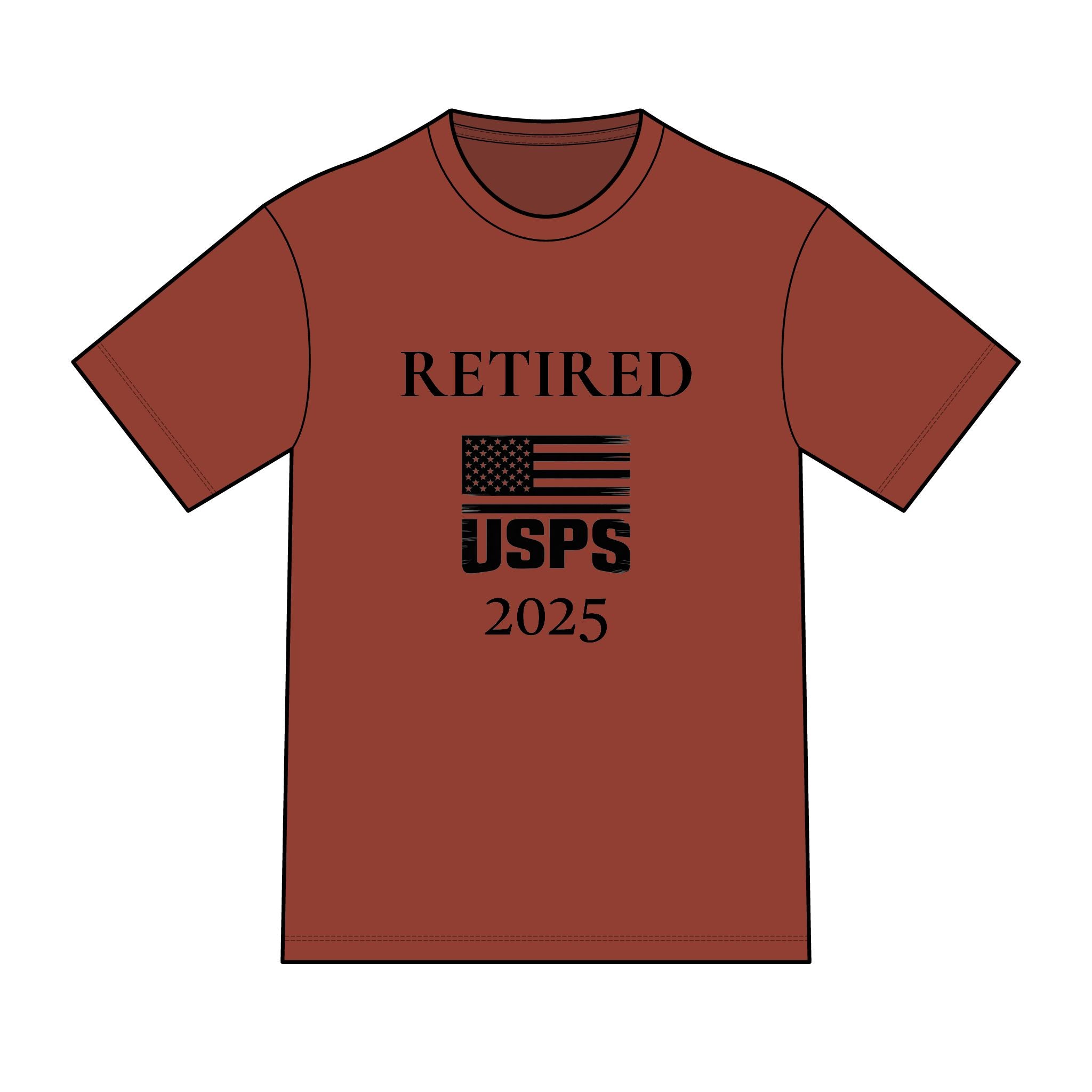 Retired Postal Worker T‑Shirt — Customizable Year District Perfect Tri Tee