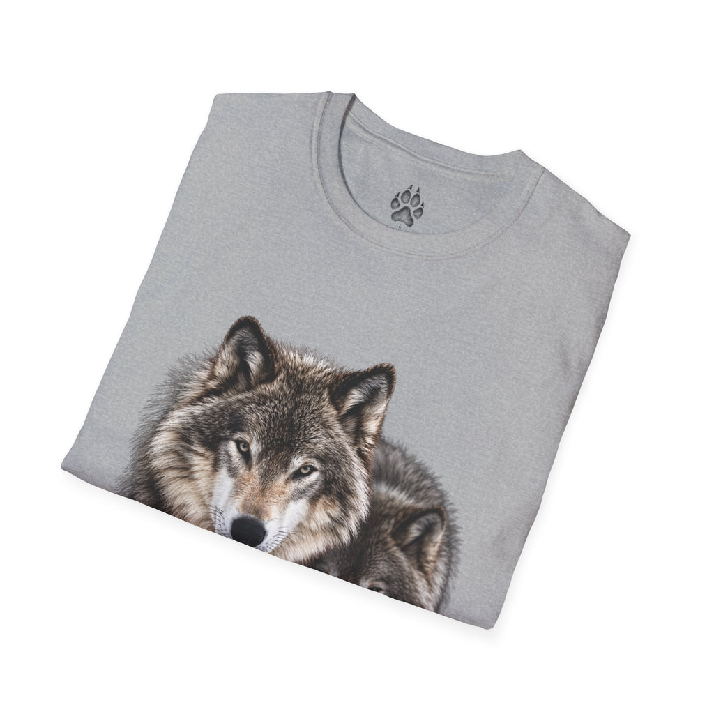 Wolf Pack T-Shirt — Realistic Double Wolf Graphic Tee
