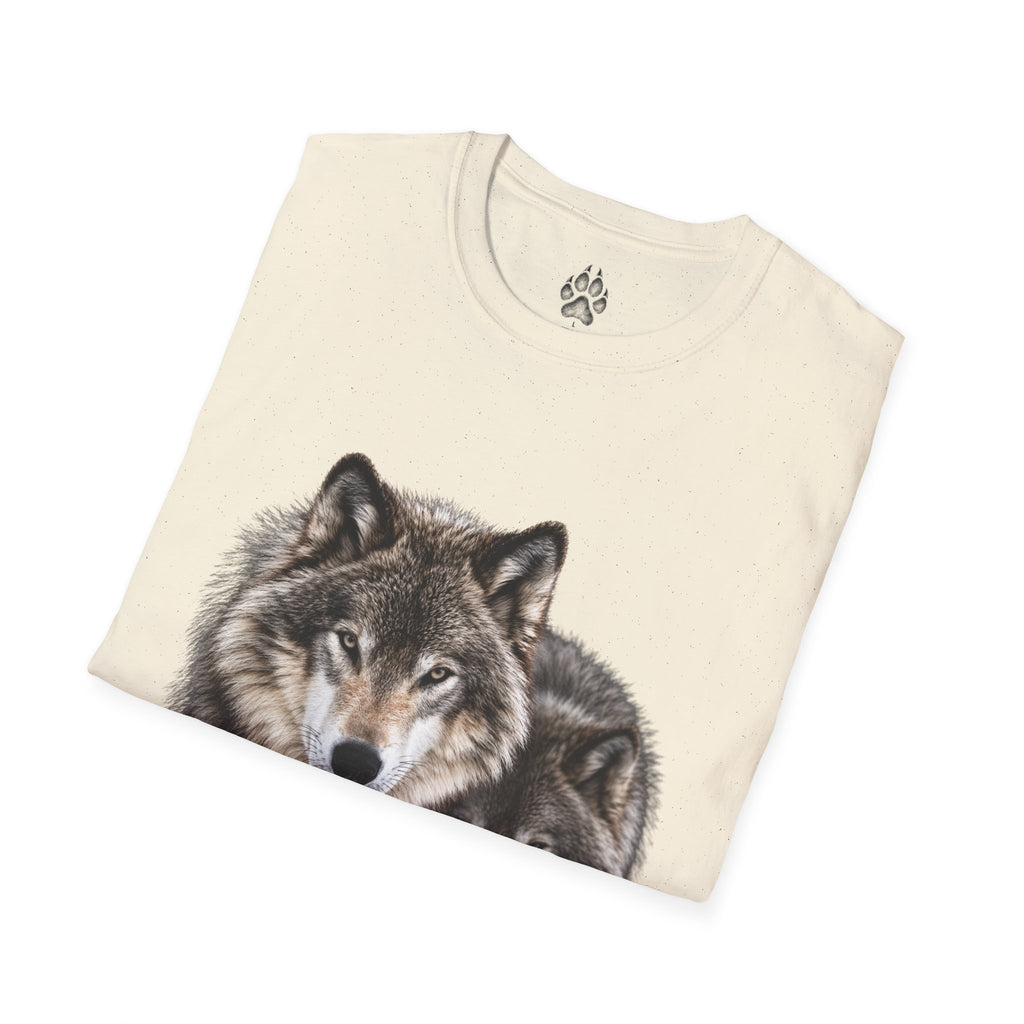 Wolf Pack T-Shirt — Realistic Double Wolf Graphic Tee