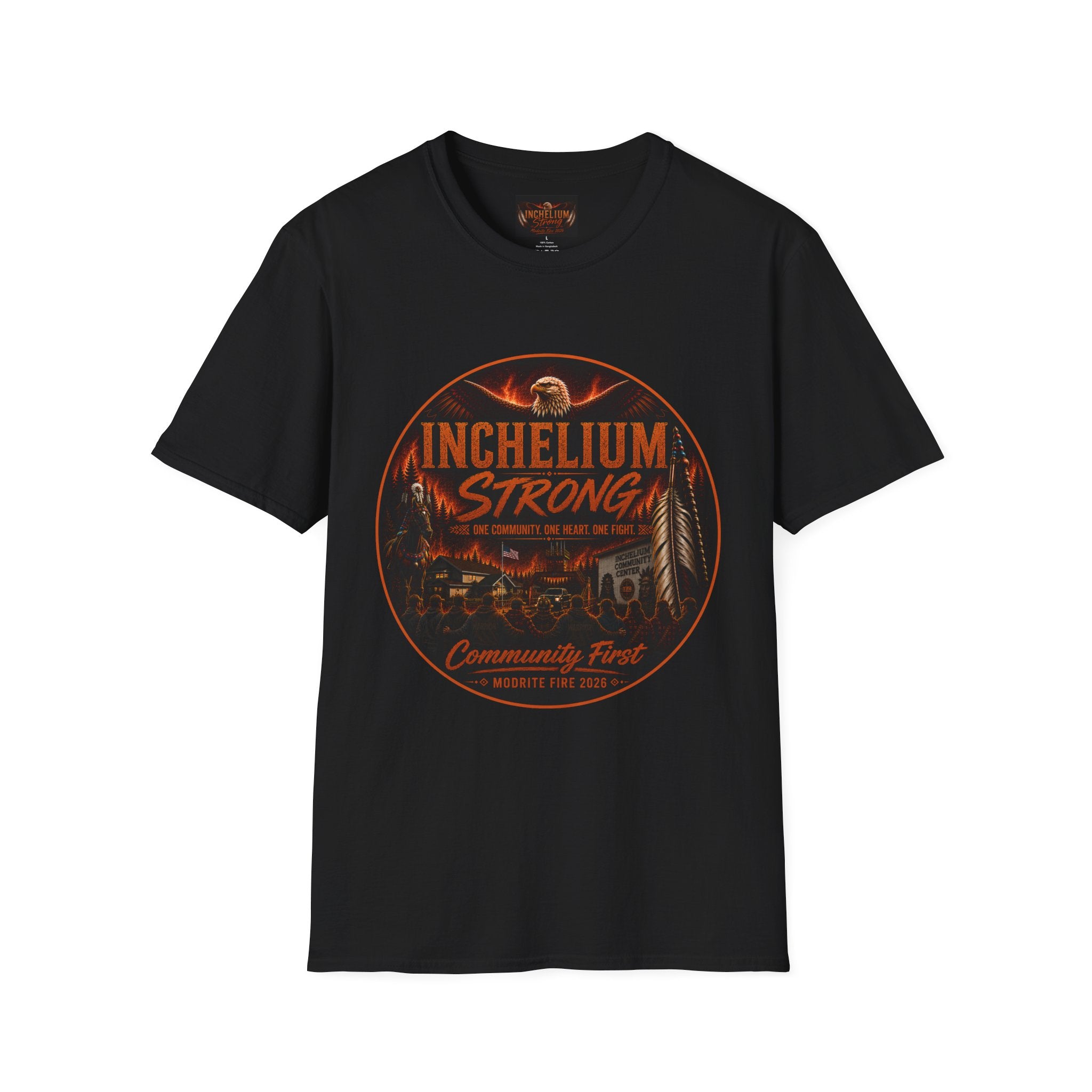 Inchelium Strong T-Shirt — Community First Tribal Pride Eagle Design