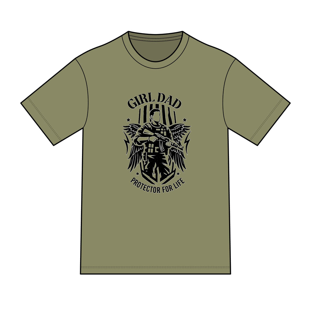 Girl Dad T-Shirt — "Ready to Protect His Daughter for Life" Proud Father Tee