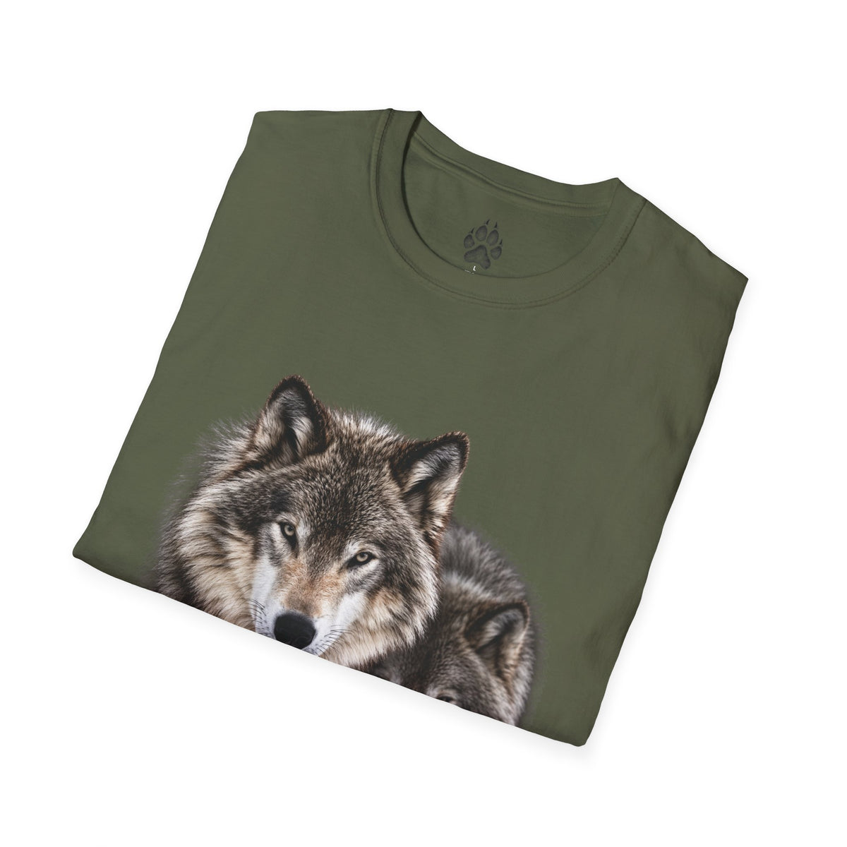 Wolf Pack T-Shirt — Realistic Double Wolf Graphic Tee