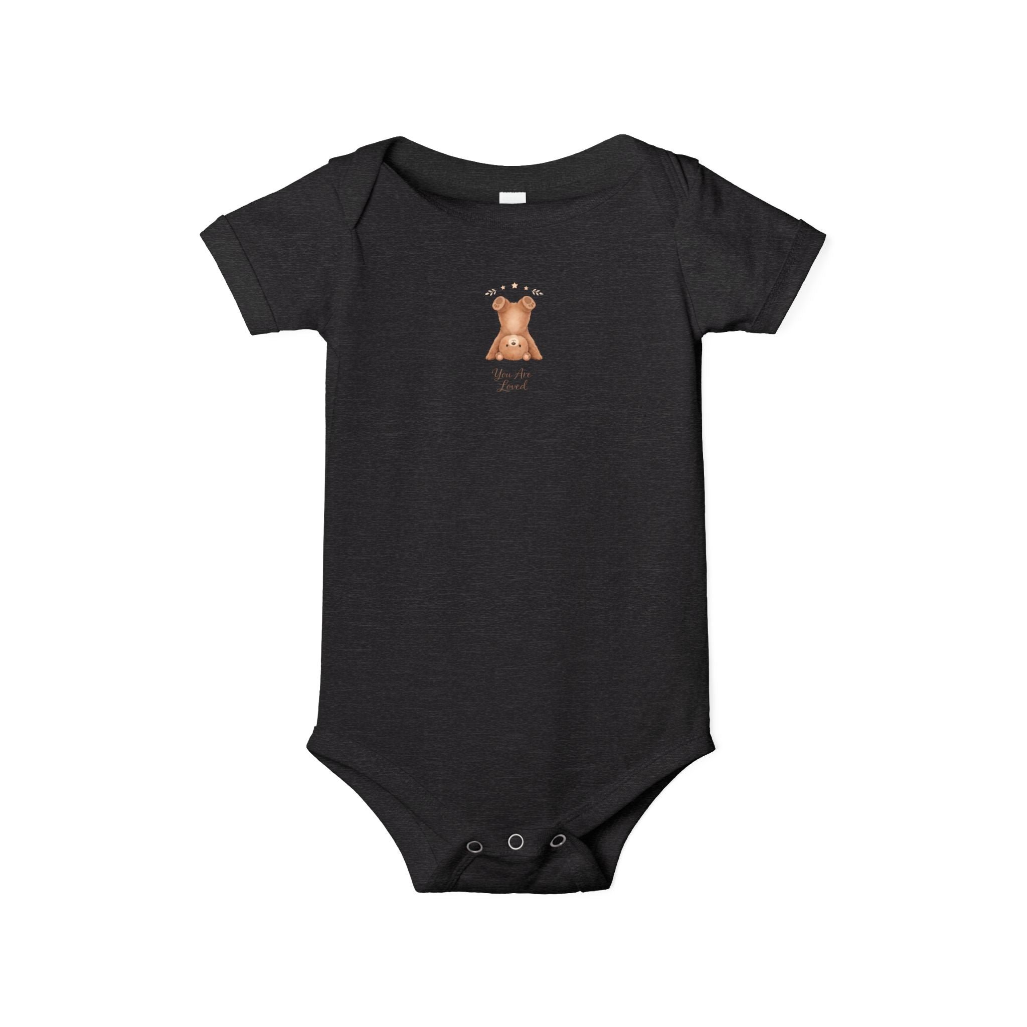 Infant One-Piece — "You Are Loved" with Silly Handstand Bear